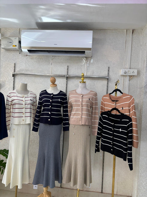 Stripes Button Down Cardigans